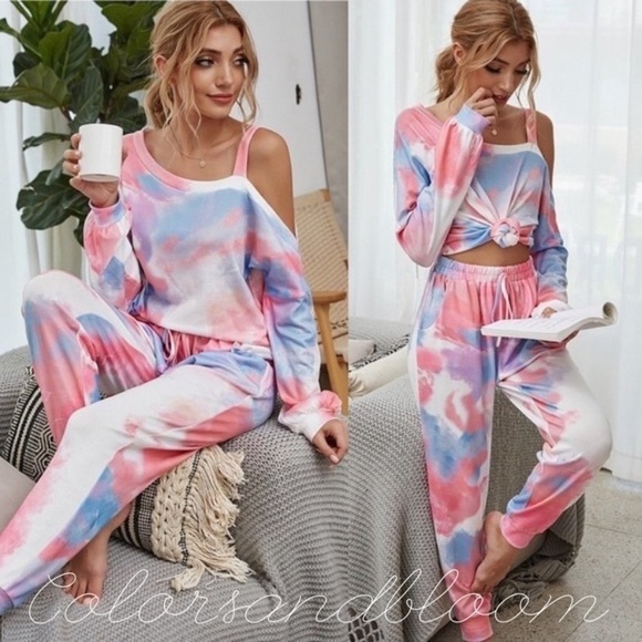 colorsandbloom Pants - Tie Dye Lounge Set